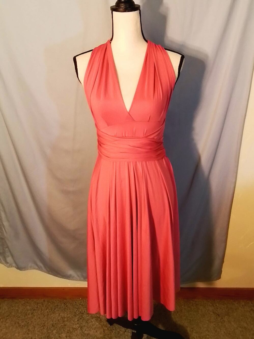 Pink wrap dress
